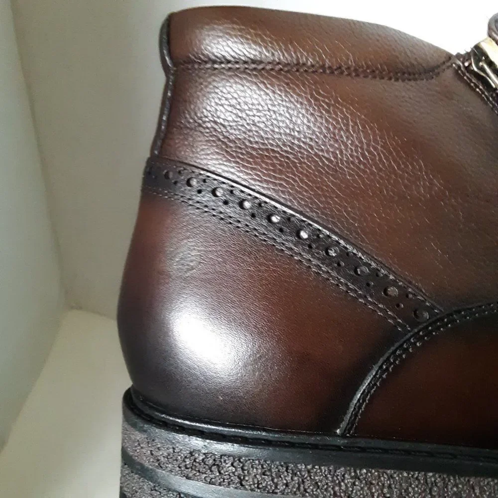 Zanzara Men's size 11M Wingtip Brown Leather Dress Boot